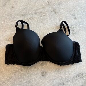 Natori 36B Black Lace Underwire T-Shirt Bra